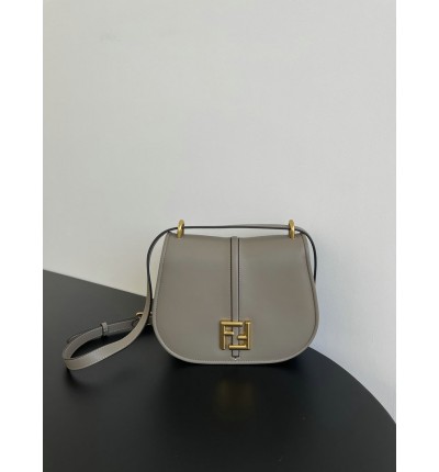 Fendi C'mon Brown FF jacquard fabric bag 25x7x20 cm medium