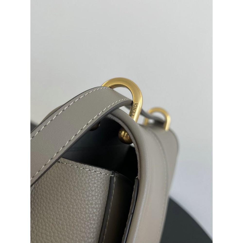 Fendi C'mon Brown FF jacquard fabric bag 25x7x20 cm medium Bags