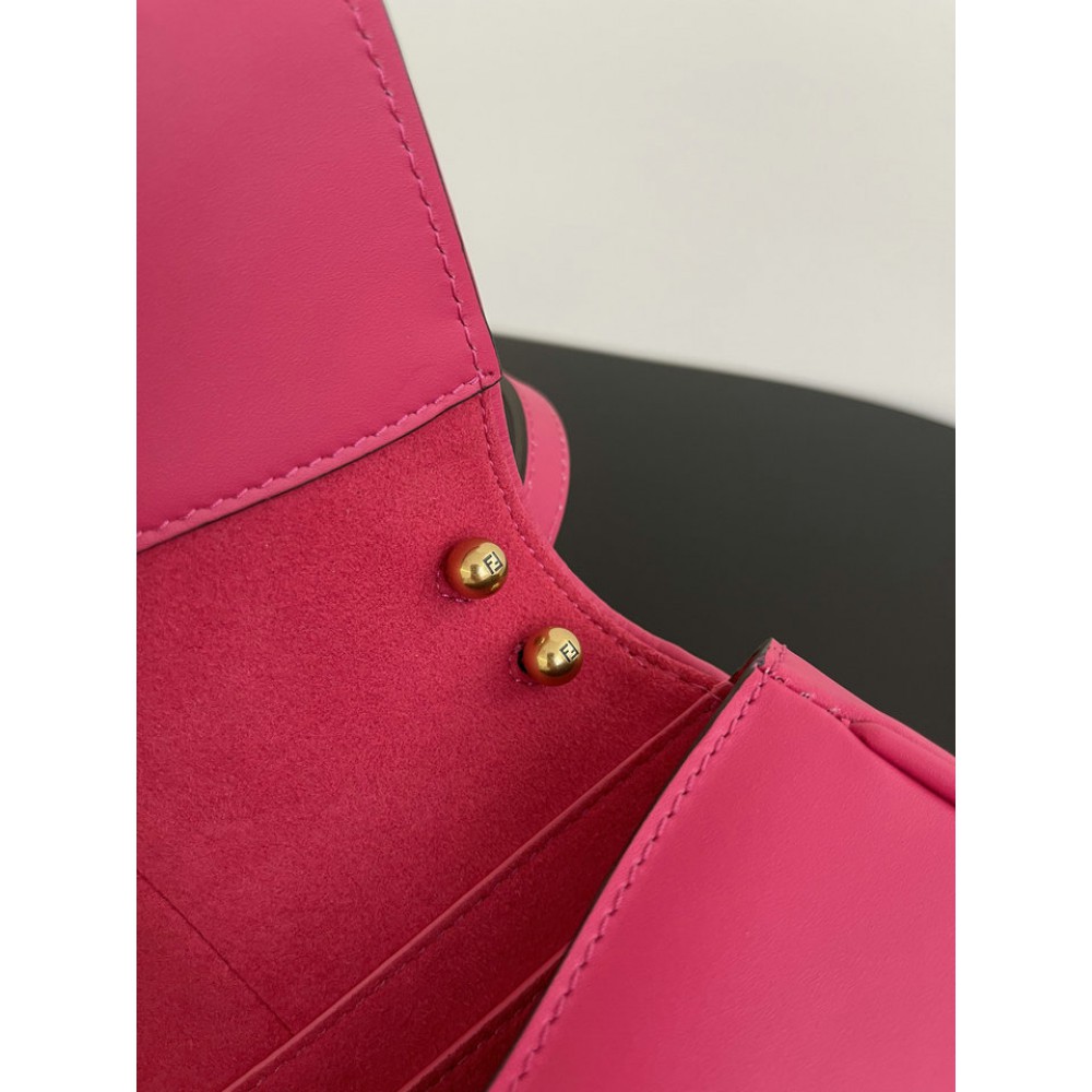 Fendi C'mon Brown FF jacquard fabric bag 21x15cm Bags