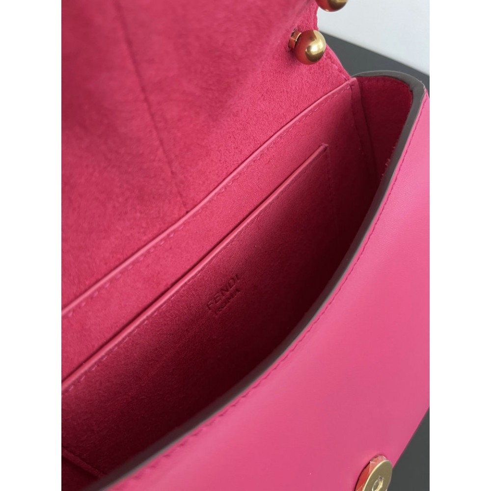 Fendi C'mon Brown FF jacquard fabric bag 21x15cm Bags