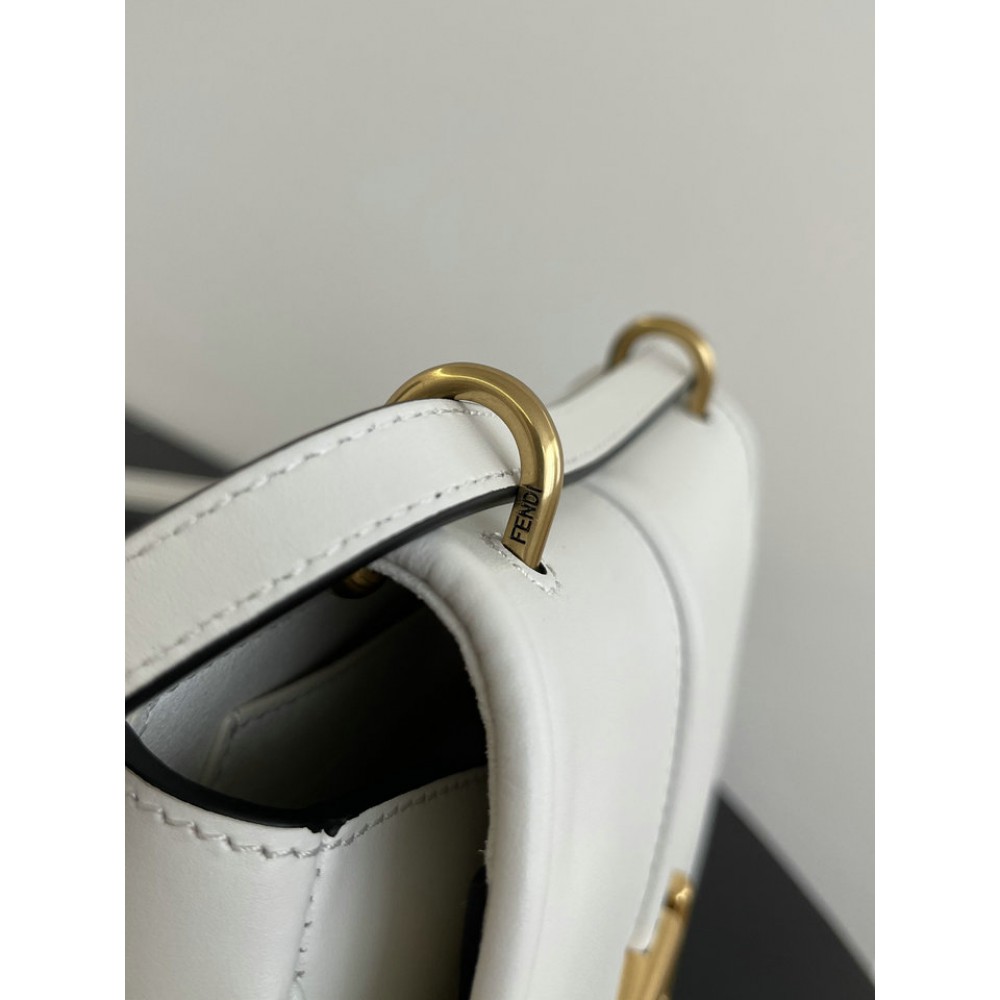 Fendi C'mon Brown FF jacquard fabric bag 21x15cm Bags