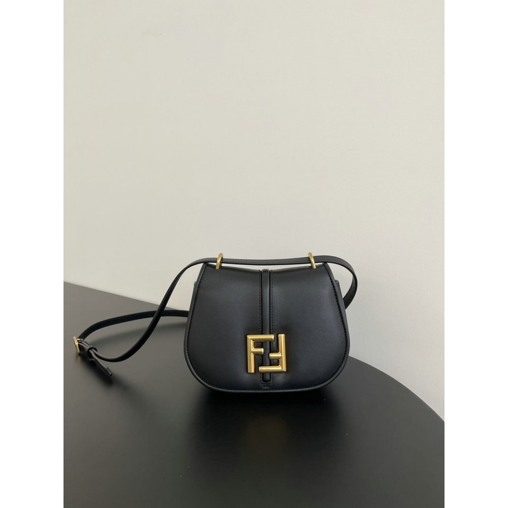 Fendi C'mon Brown FF jacquard fabric bag 21x15cm Bags