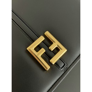 Fendi C'mon Brown FF jacquard fabric bag 25x7x20 cm medium Bags