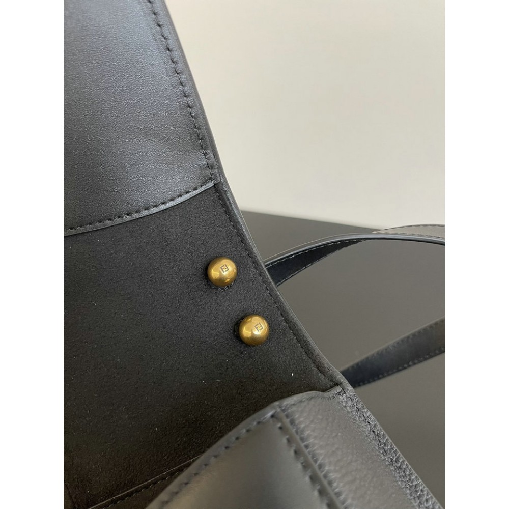 Fendi C'mon Brown FF jacquard fabric bag 25x7x20 cm medium Bags