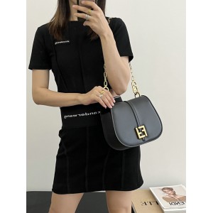 Fendi C'mon Brown FF jacquard fabric bag 25x7x20 cm medium Bags