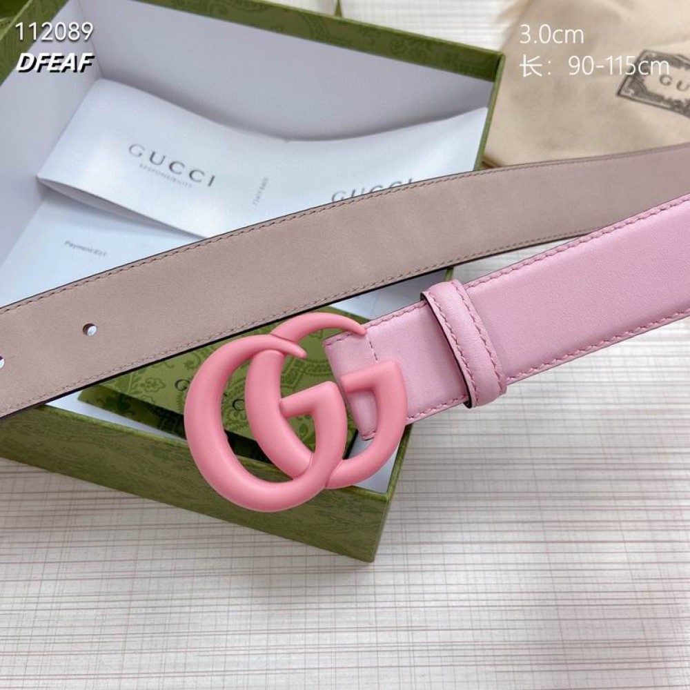 Gucci belt 3cm pink 95-125cm Accesories