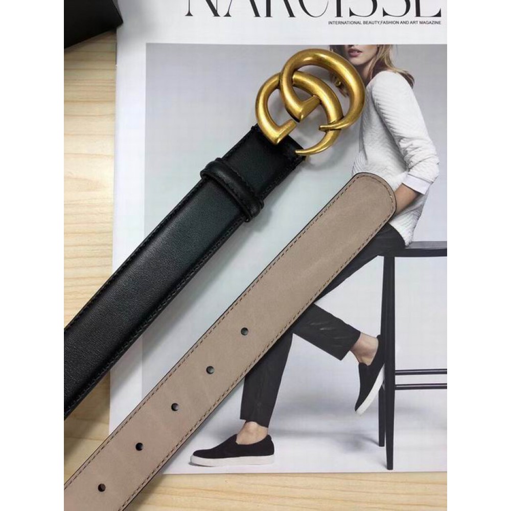Gucci belt 3cm black gold 95-125cm Accesories