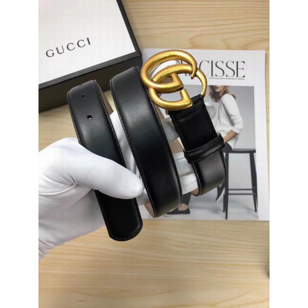 Gucci belt 3cm black gold 95-125cm Accesories