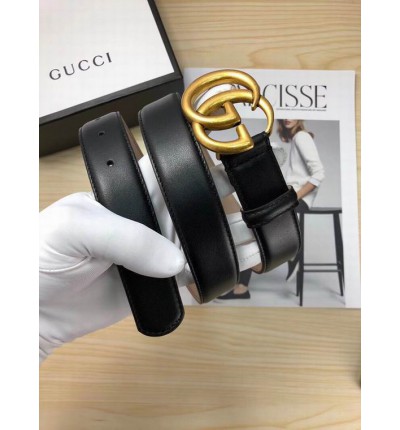 Gucci belt 3cm black gold 95-125cm