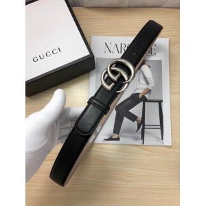 Gucci belt 3cm black silver 95-125cm Accesories