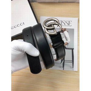 Gucci belt 3cm black silver 95-125cm Accesories