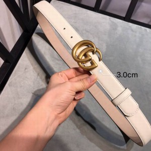 Gucci belt 3cm white gold 95-125cm Accesories