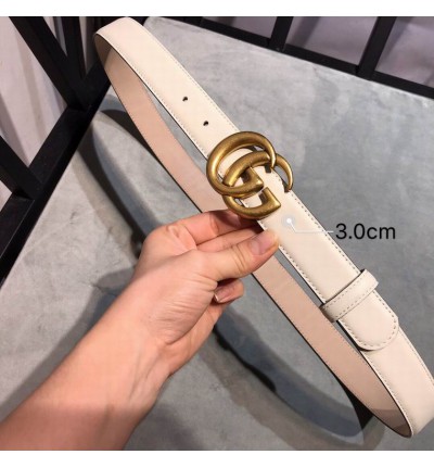 Gucci belt 3cm white gold 95-125cm