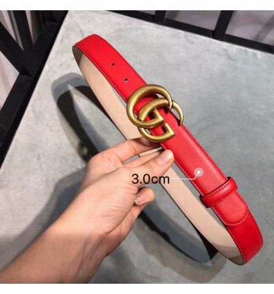 Gucci belt 3cm red gold 95-125cm