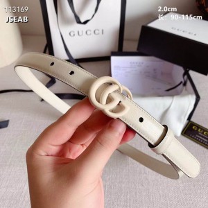 Gucci belt 2cm total white 95-125cm Accesories