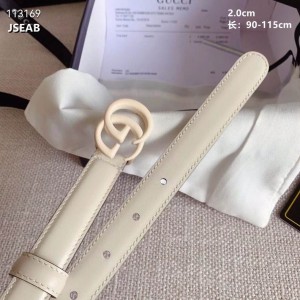 Gucci belt 2cm total white 95-125cm Accesories