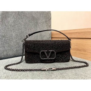 Valentino LOCÒ CRYSTALS SHOULDER BAG 27X13CM Bags