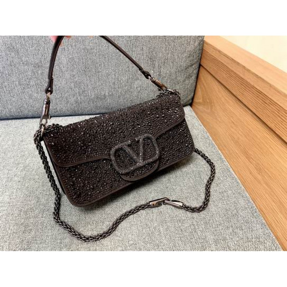 Valentino LOCÒ CRYSTALS SHOULDER BAG 27X13CM Bags