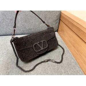 Valentino LOCÒ CRYSTALS SHOULDER BAG 27X13CM Bags