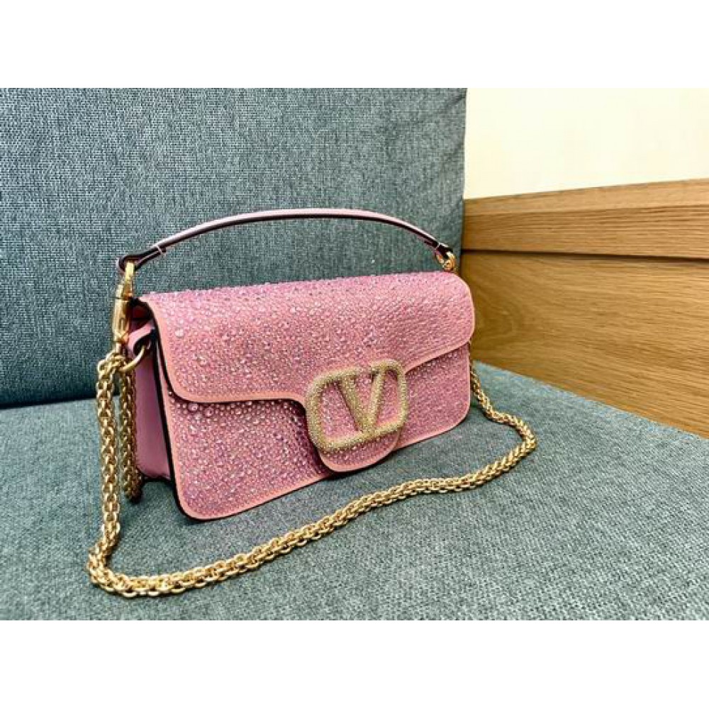 Valentino LOCÒ CRYSTALS SHOULDER BAG 27X13CM Bags