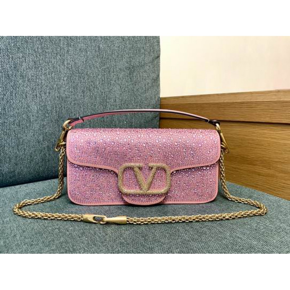 Valentino LOCÒ CRYSTALS SHOULDER BAG 27X13CM Bags