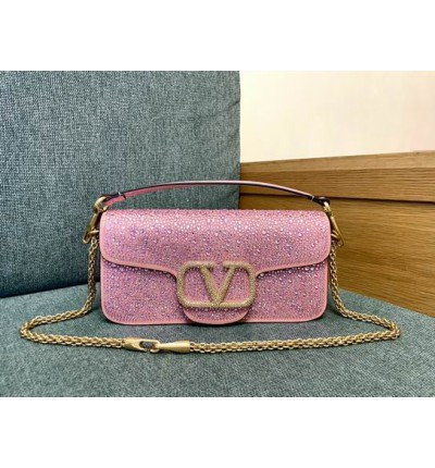 Valentino LOCÒ CRYSTALS SHOULDER BAG 27X13CM