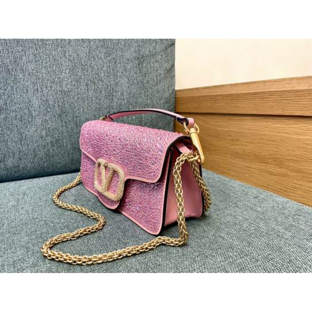 Valentino LOCÒ CRYSTALS SHOULDER BAG 27X13CM Bags