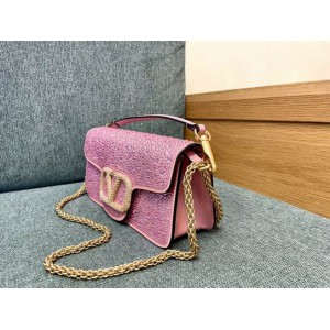 Valentino LOCÒ CRYSTALS SHOULDER BAG 27X13CM Bags