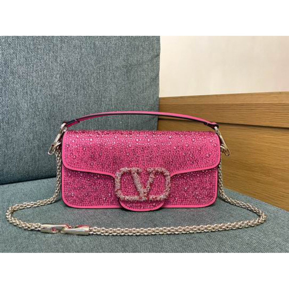 Valentino LOCÒ CRYSTALS SHOULDER BAG 27X13CM Bags