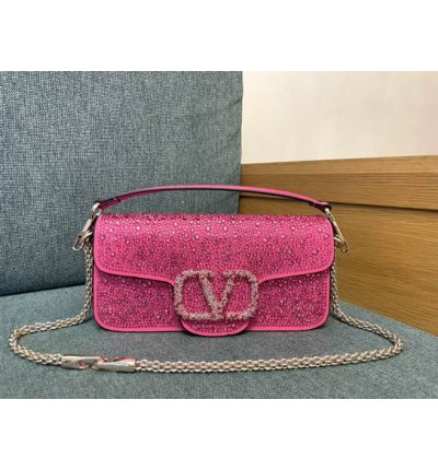 Valentino LOCÒ CRYSTALS SHOULDER BAG 27X13CM