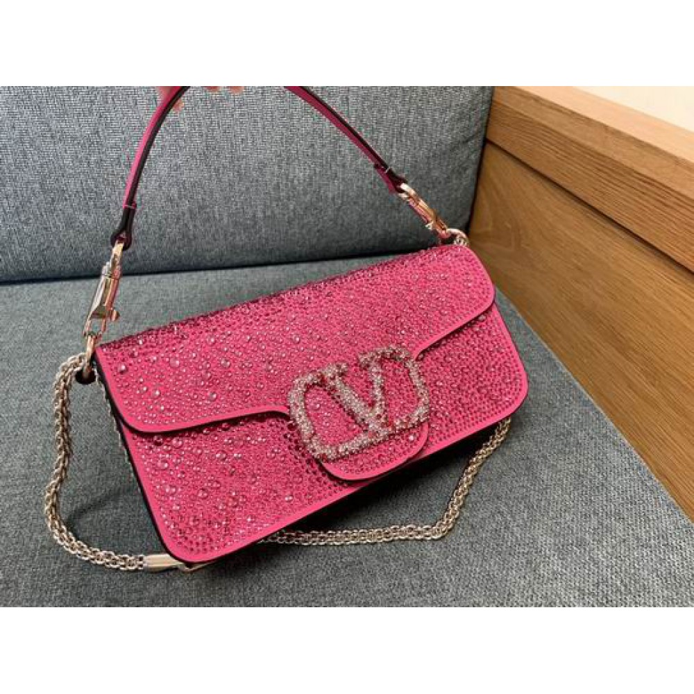 Valentino LOCÒ CRYSTALS SHOULDER BAG 27X13CM Bags