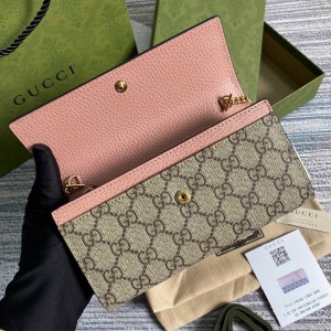 Gucci wallet on chain 19x10x4cm pink Clutches