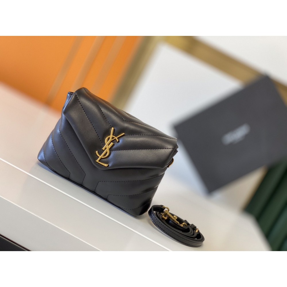 Ysl loulou toy bag 20cm black gold tone Bags