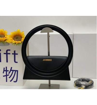 Jacquemus Le sac Rond 26x13cm black
