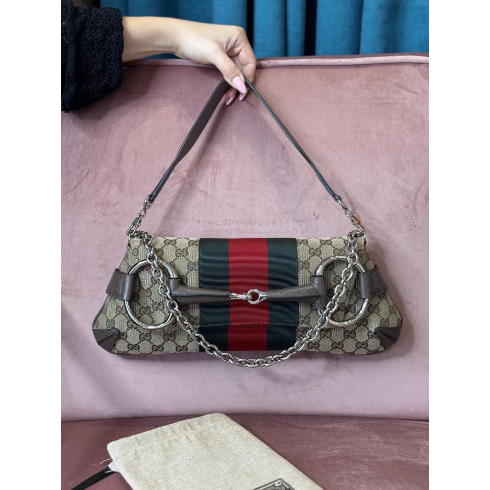 GUCCI HORSEBIT CHAIN MEDIUM SHOULDER BAG 38cm Bags