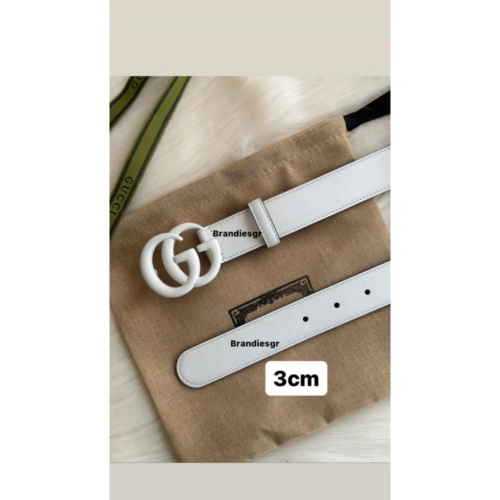Gucci belt 3cm total white 110cm max lenght Accesories