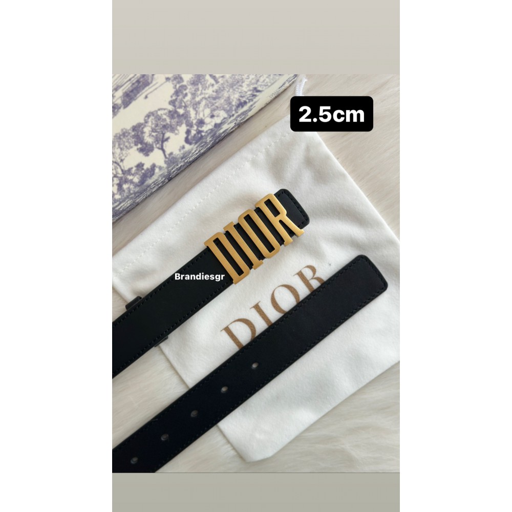 Dior belt 3 cm black 110 cm Accesories