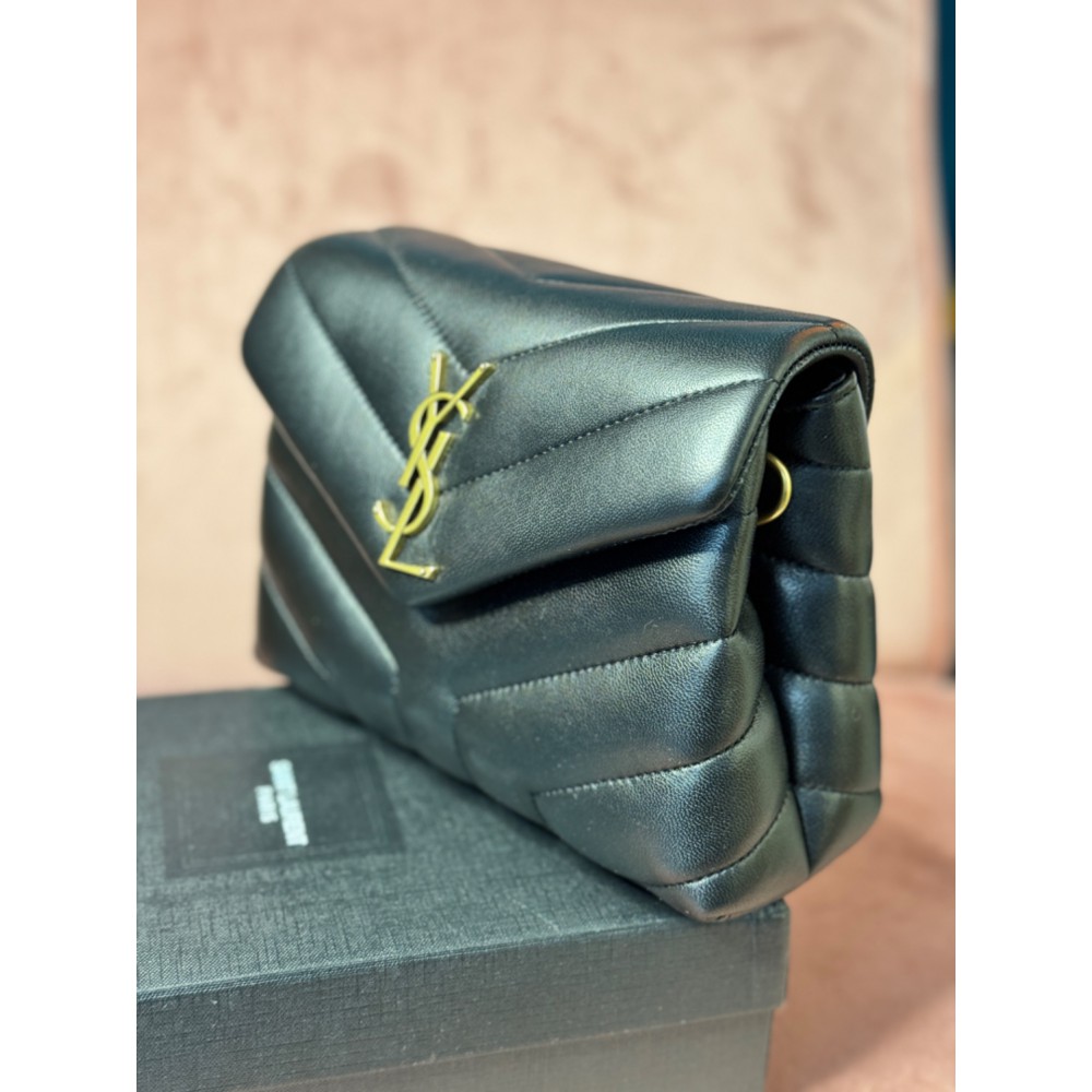 Ysl loulou toy bag 20cm black gold tone Bags
