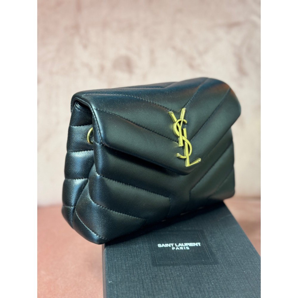 Ysl loulou toy bag 20cm black gold tone Bags
