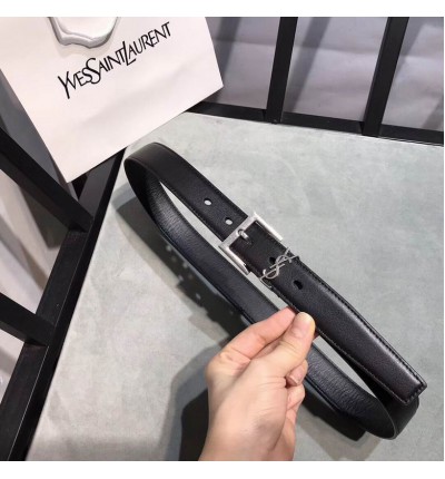 Ysl belt 2cm silver tone