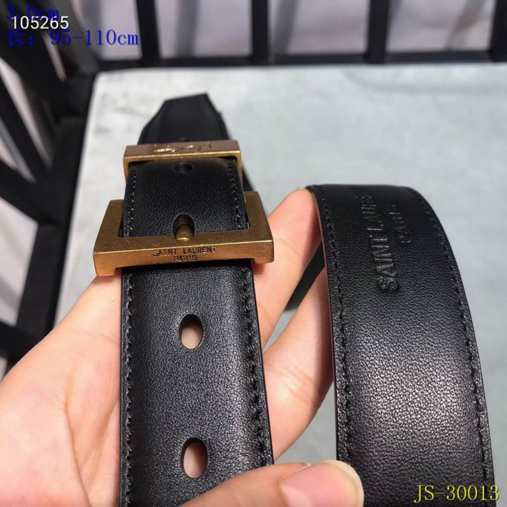 Ysl belt 3cm suede leather gold tone Accesories