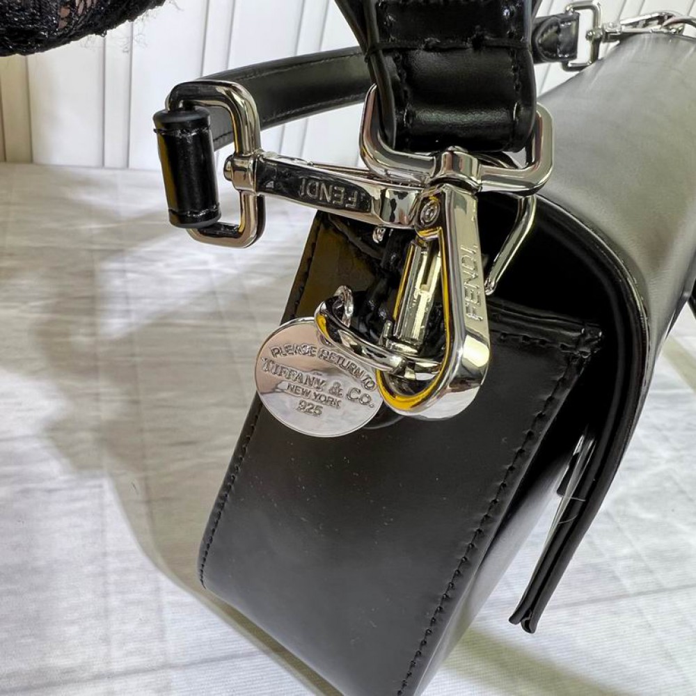 Fendi baguette leather black 26cm Bags