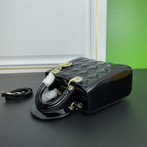 Dior lady black patent cannage calfskin 24cm Bags