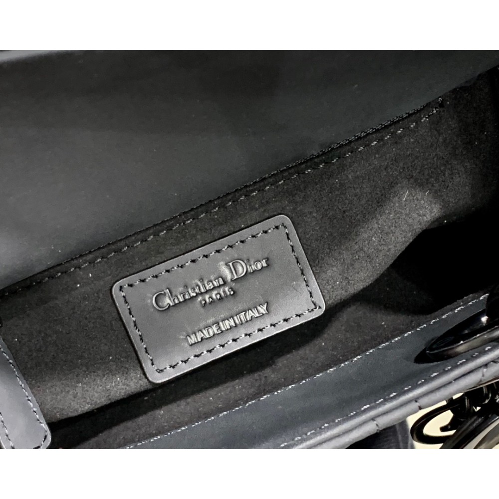 Dior lady black Ultra-matte 17CM Bags