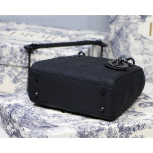 Dior lady black Ultra-matte 17CM Bags