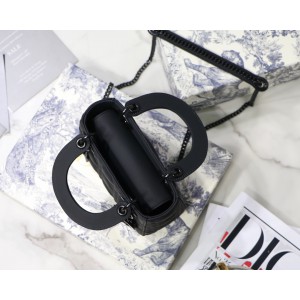 Dior lady black Ultra-matte 17CM Bags