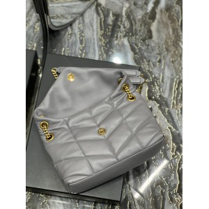 Ysl loulou puffer 35cm/29cm grey gold Bags