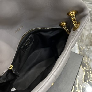 Ysl loulou puffer 35cm/29cm grey gold Bags