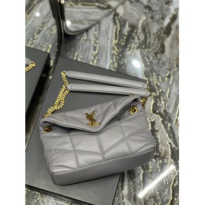 Ysl loulou puffer 35cm/29cm grey gold Bags
