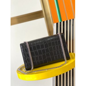 Ysl kate 24cm croc effect silver Bags